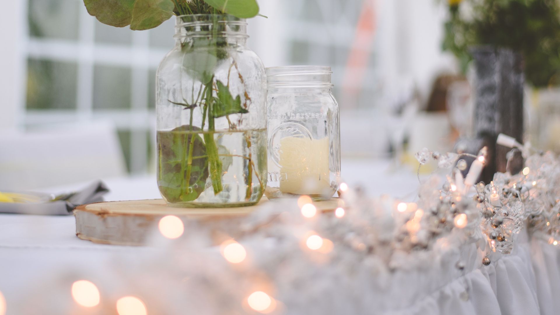 Wedding Table Setup in the Venue