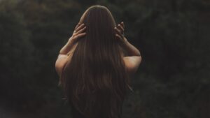 Woman with Long Hair seen From Behind